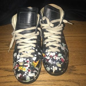 Maison margiela paint splattered shoes